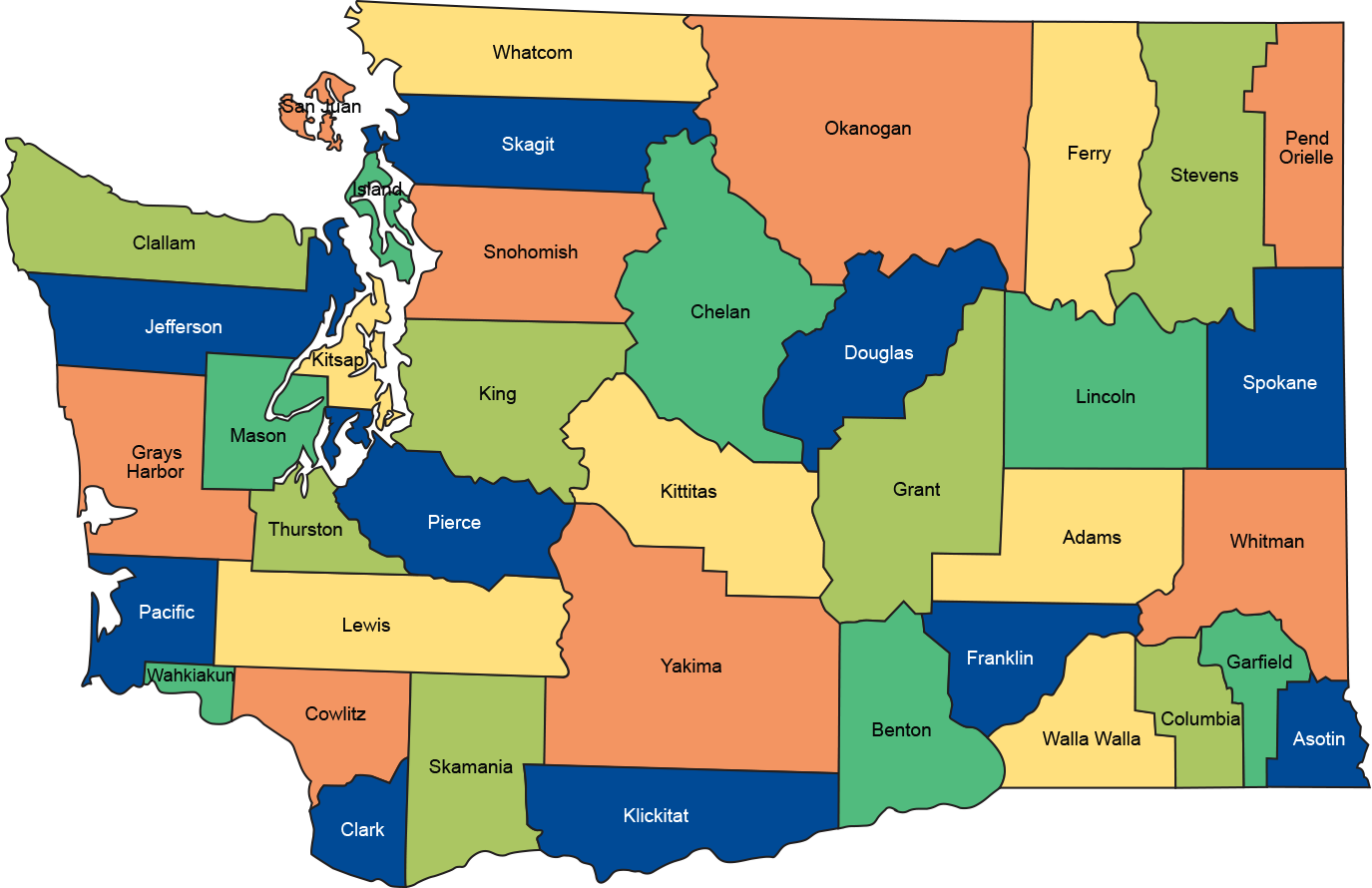 Washington Region Map